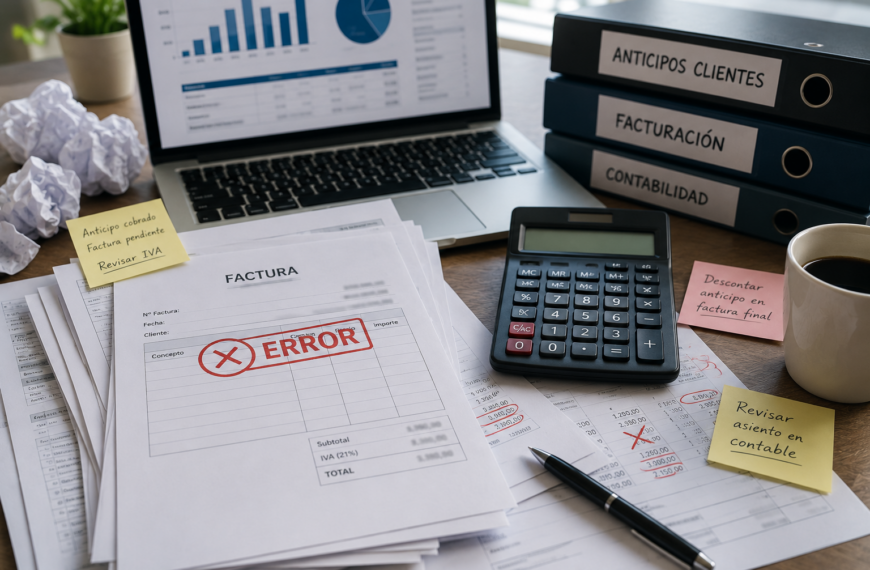 Errores comunes al contabilizar anticipos de clientes